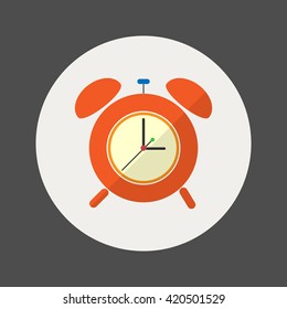 Alarm Clock icon, Flat design vector illustration