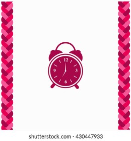 Alarm clock icon Flat Design. Isolated Illustration.