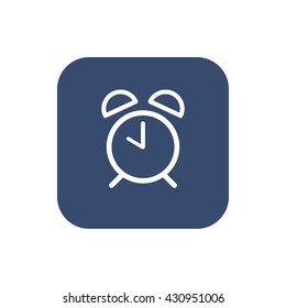 Alarm clock icon. Flat design