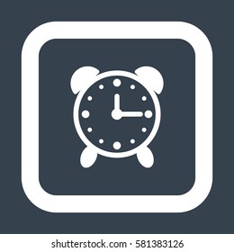 Alarm Clock Icon, flat design style