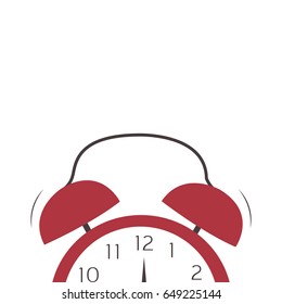 Alarm clock icon . Flat design style. Web site page and mobile app design element.