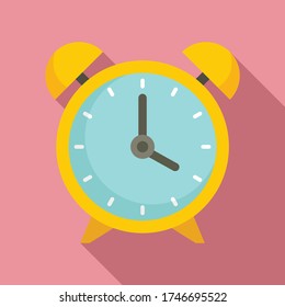Icono de reloj de alarma. Ilustración plana del icono del vector del reloj de alarma para el diseño web