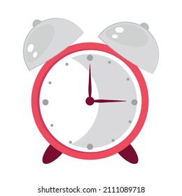 alarm clock icon flat isolated