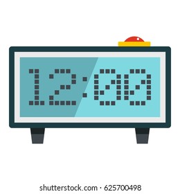 Alarm clock icon flat isolated on white background vector illustration