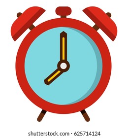 Alarm clock icon flat isolated on white background vector illustration