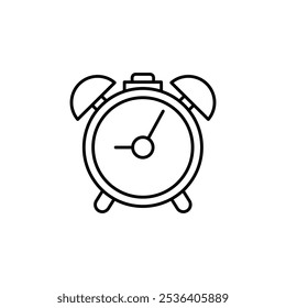 alarm clock icon Flat logo isolated symbol