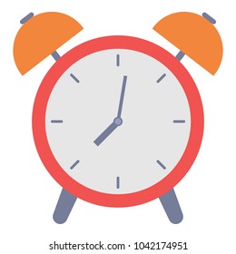 Alarm clock icon, flat style