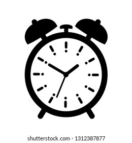 Alarm clock icon. Flat style - stock vector.