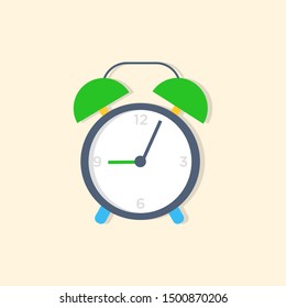 alarm clock icon in flat style isolated. Vector Symbol illustration.