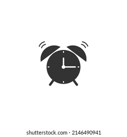 Icono de reloj de alarma en estilo plano. Ilustración del vector