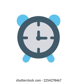alarm clock icon flat style