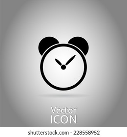 Alarm clock icon. Flat style. Made in vector