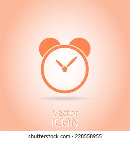 Alarm clock icon. Flat style. Made in vector