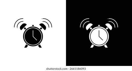 Alarm clock icon of a flat style vector