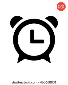Alarm clock Icon Flat Style Isolated Vector Illustration