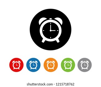 alarm clock icon flat symbol vector