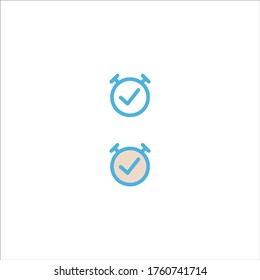 alarm clock icon flat vector logo design trendy illustration signage symbol graphic simple