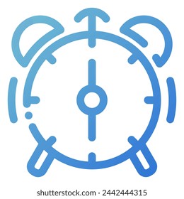 alarm clock icon in gradient line style