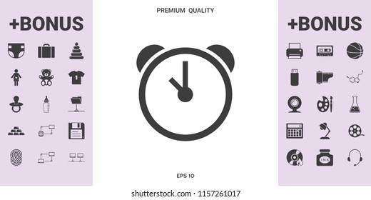 Alarm clock icon - graphic elements for your design