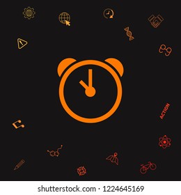 Alarm clock icon. Graphic elements for your design