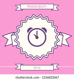 Alarm clock icon. Graphic elements for your design