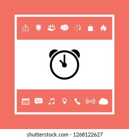 Alarm clock icon. Graphic elements for your design