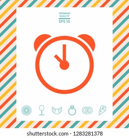 Alarm clock icon. Graphic elements for your design