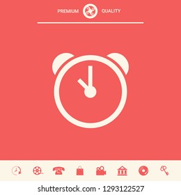 Alarm clock icon. Graphic elements for your design
