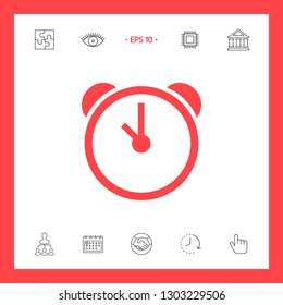 Alarm clock icon. Graphic elements for your design