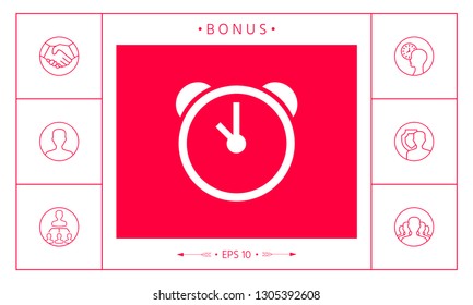 Alarm clock icon. Graphic elements for your design