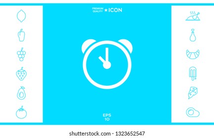 Alarm clock icon. Graphic elements for your design