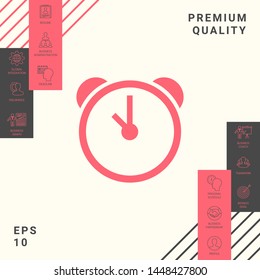 Alarm clock icon. Graphic elements for your design