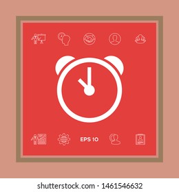Alarm clock icon. Graphic elements for your design