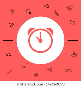 Alarm clock icon. Graphic elements for your design