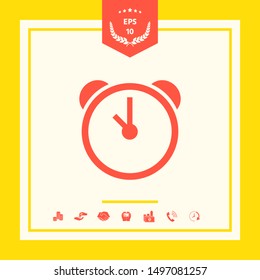 Alarm clock icon. Graphic elements for your design