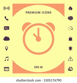 Alarm clock icon. Graphic elements for your design