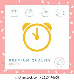 Alarm clock icon. Graphic elements for your design