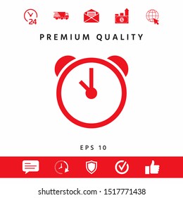 Alarm clock icon. Graphic elements for your design