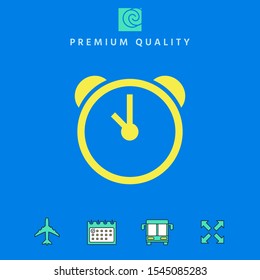 Alarm clock icon. Graphic elements for your design