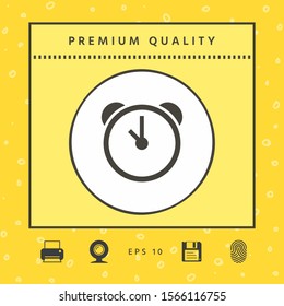 Alarm clock icon. Graphic elements for your design