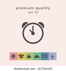 Alarm clock icon. Graphic elements for your design