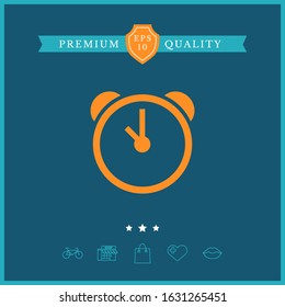 Alarm clock icon. Graphic elements for your design