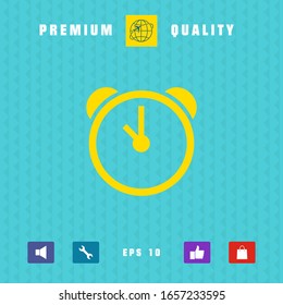 Alarm clock icon. Graphic elements for your design