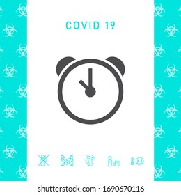 Alarm clock icon. Graphic elements for your design