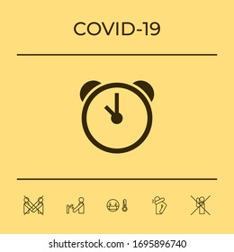 Icono de reloj de alarma. Elementos gráficos para el diseño