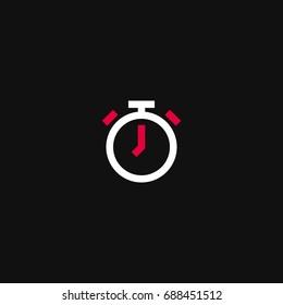 The alarm clock icon. Icon for graphics and web design.