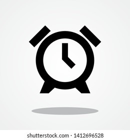 Alarm Clock Icon with Gray Shadow