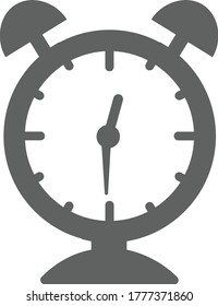 Alarma, icono de reloj / gráficos vectoriales grises