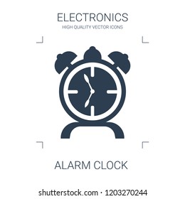 alarm clock icon. high quality filled alarm clock icon on white background. from electronics collection flat trendy vector alarm clock symbol. use for web and mobile