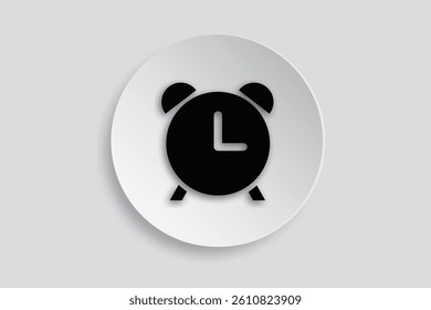 Alarm clock icon, ideal for time management, reminders, or morning schedule themes.